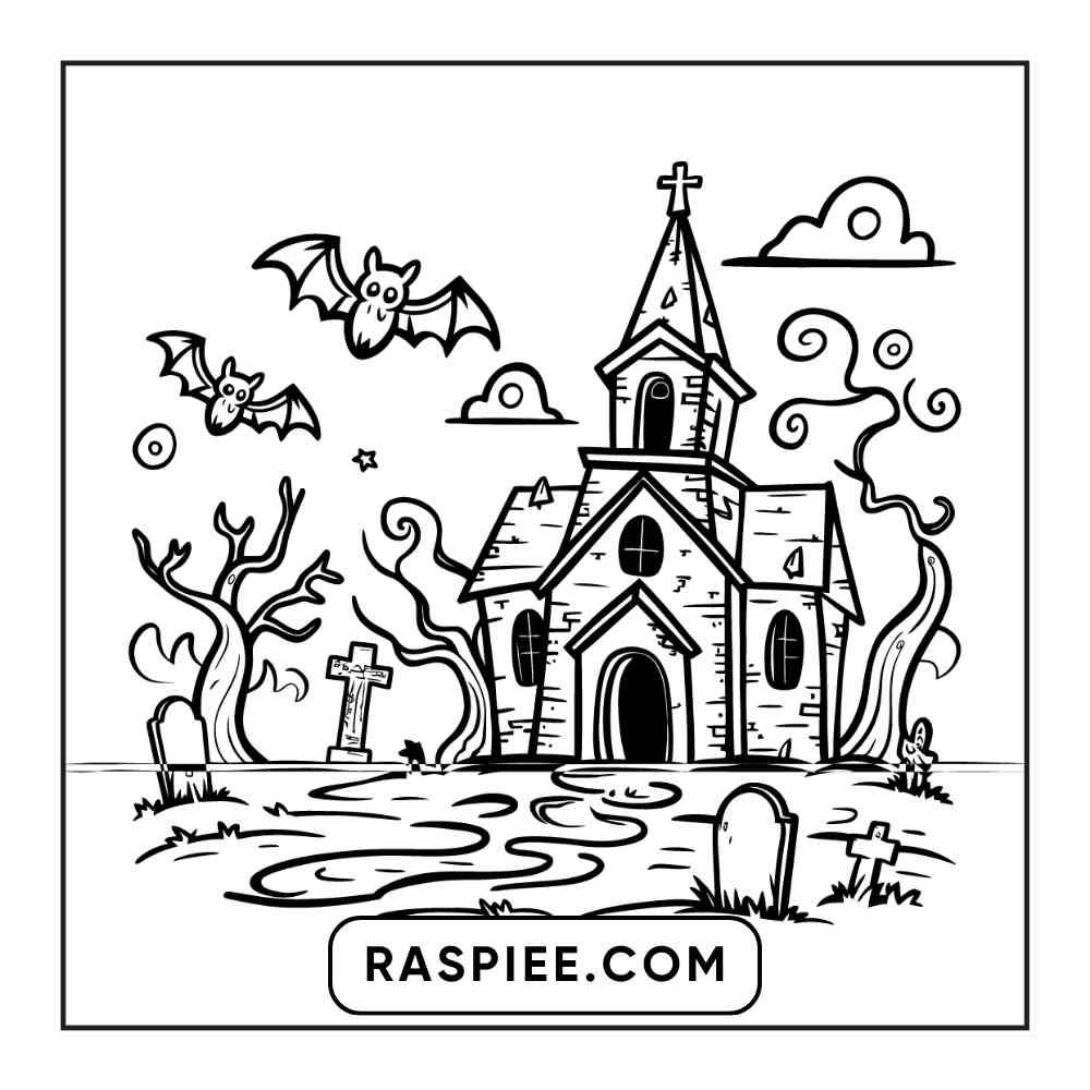 100 Bold and Easy Cute Halloween Coloring Pages Printable PDF Instant Download