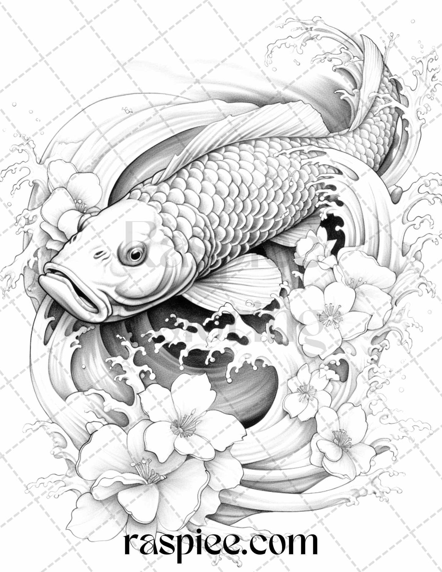 40 Beautiful Tattoos Grayscale Coloring Pages Printable for Adults, PDF File Instant Download