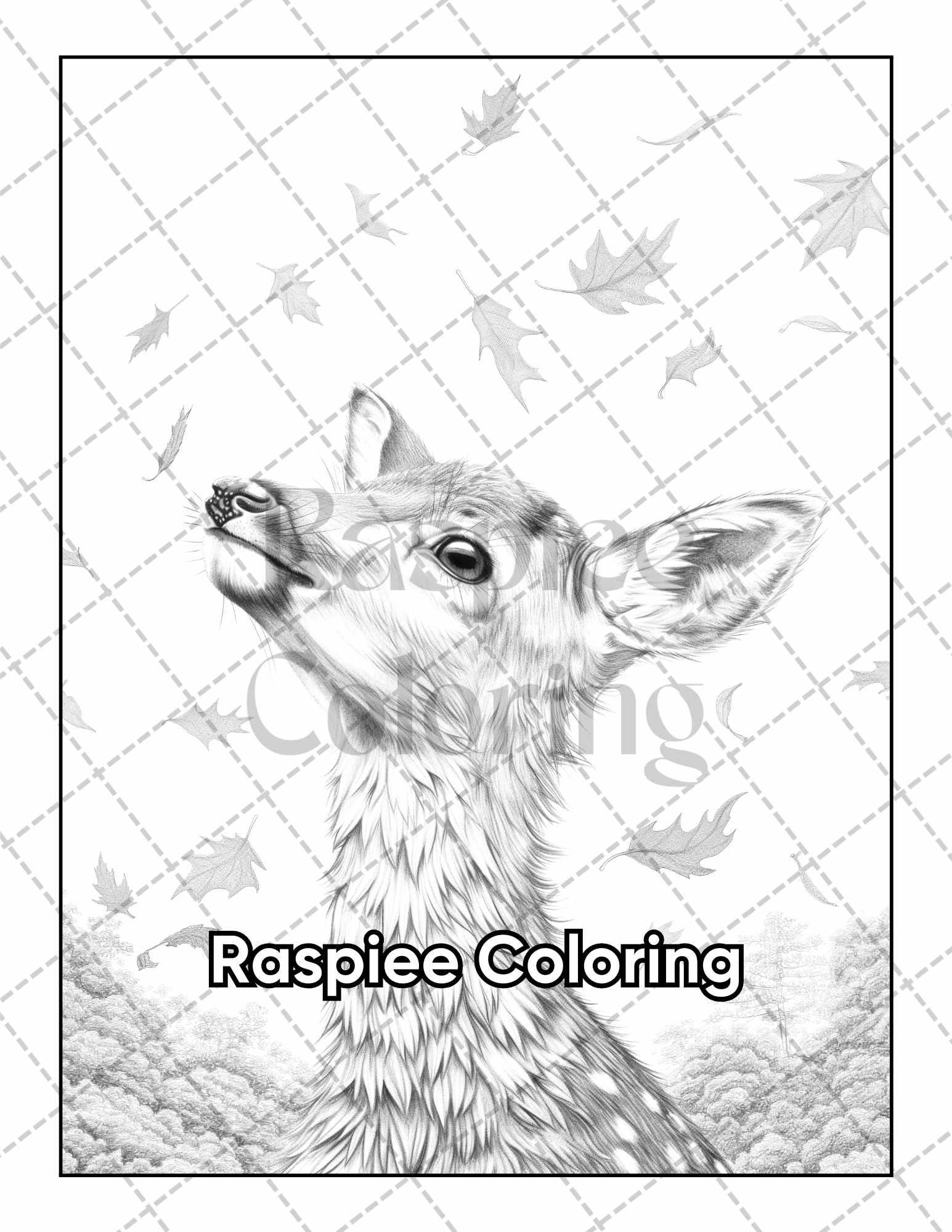 50 Baby Woodland Creatures Adult Coloring Pages Printable PDF Instant Download