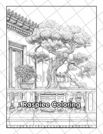 50 Balcony Garden Adult Coloring Pages Printable PDF Instant Download