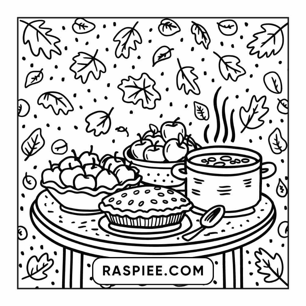 114 Cozy Autumn Bold & Easy Coloring Pages PDF Printable Instant Download