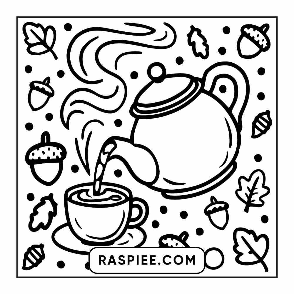 114 Cozy Autumn Bold & Easy Coloring Pages PDF Printable Instant Download