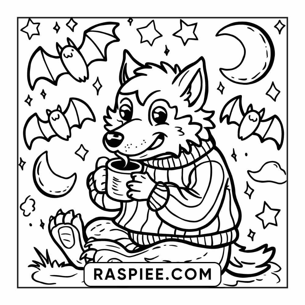 84 Cozy Halloween Bold & Easy Coloring Pages Printable PDF Instant Download