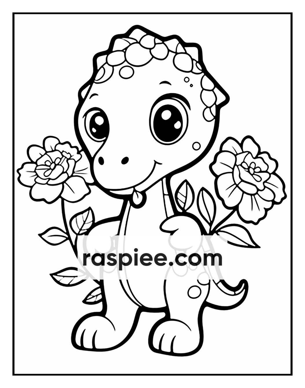 250 Adorable Dinosaur Coloring Pages for Kids, Fun & Educational Activity Printable PDF Instant Download